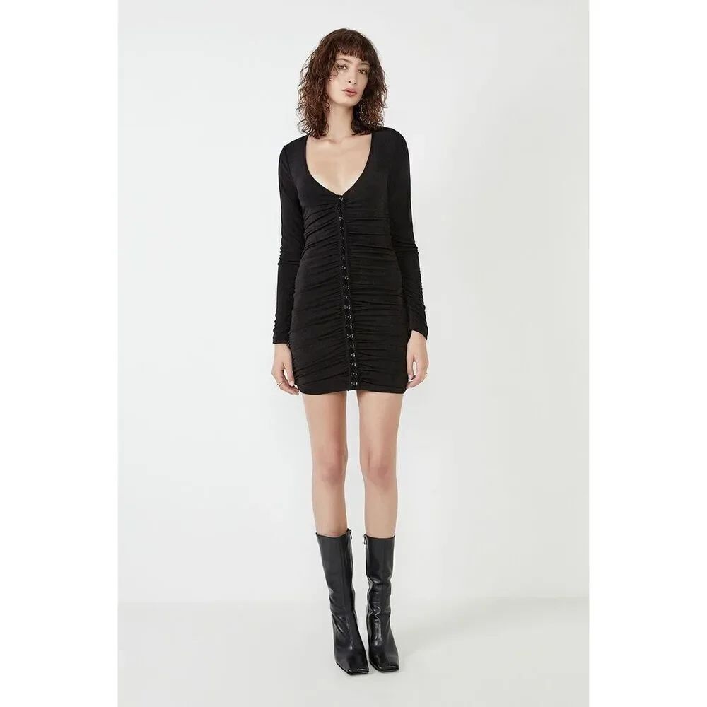 ✨Barbot Demi Rouched Sz Medium Dress In Black✨